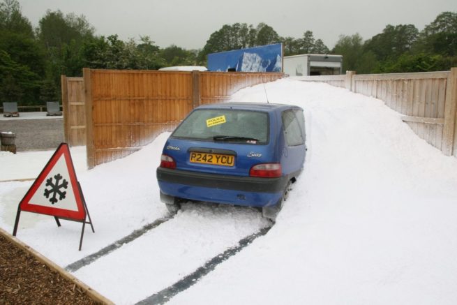 car in snowbase