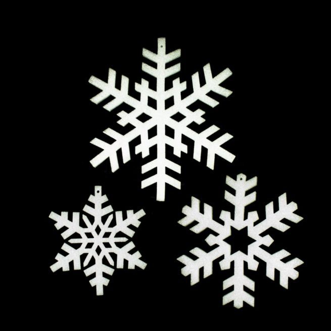 foam snowflakes